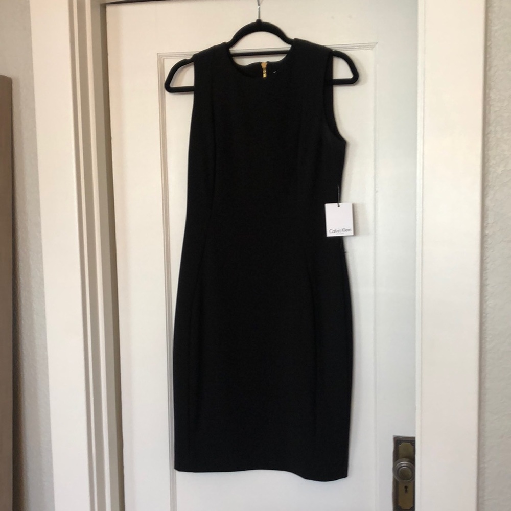 Calvin Klein black dress.